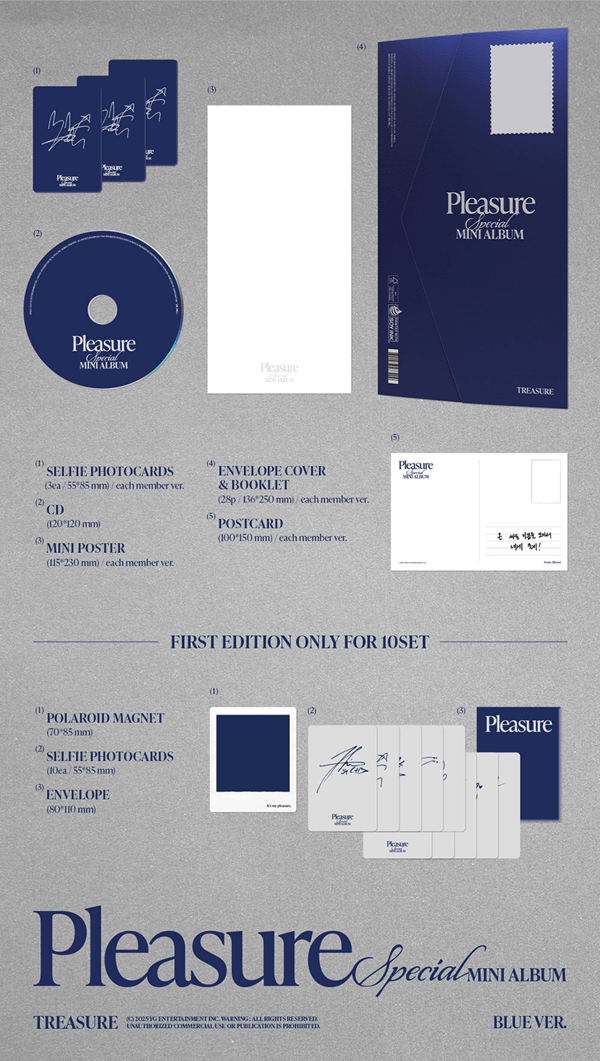 TREASURE - PLEASURE SPECIAL MINI ALBUM BLUE VER | Soundbloom