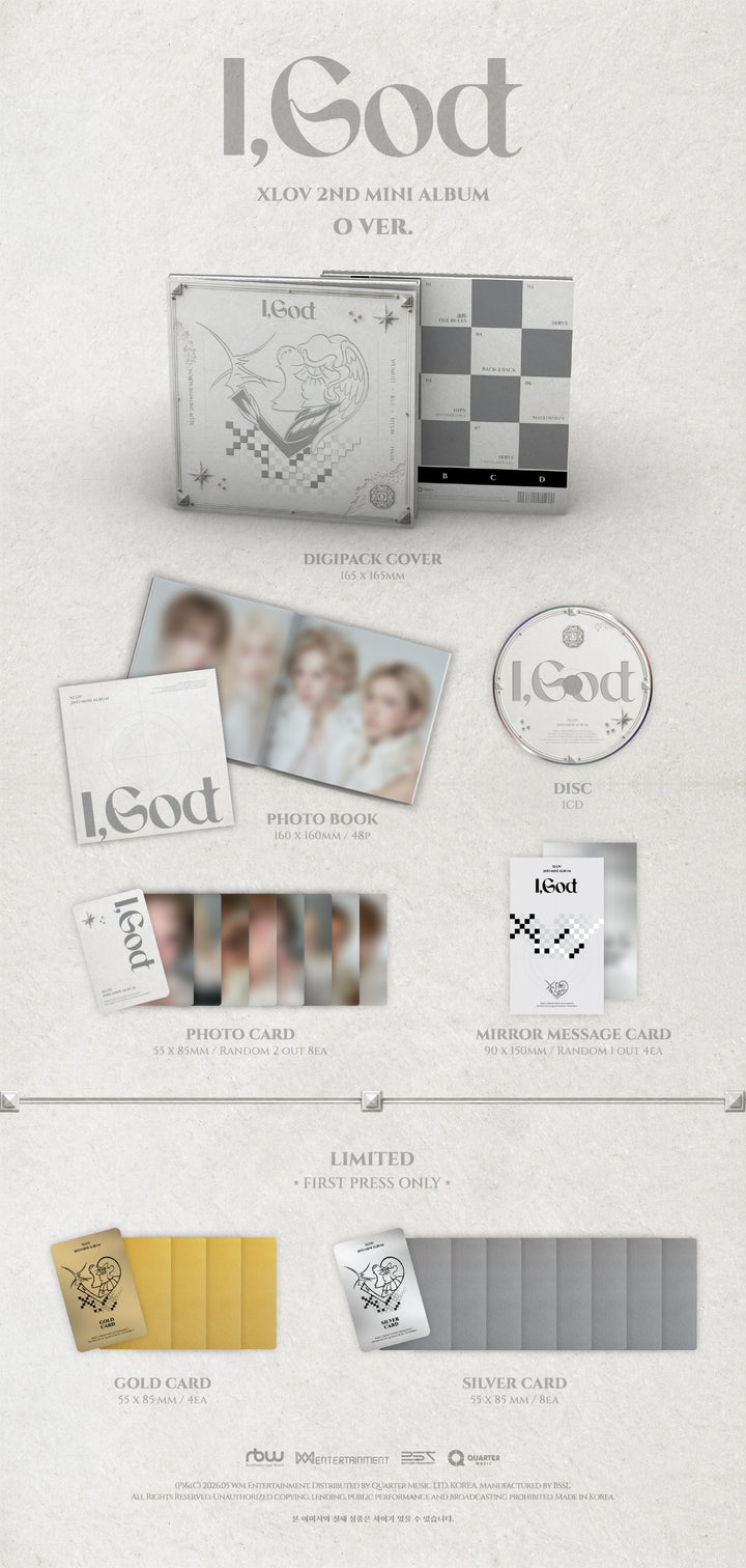 PRE-ORDER) XLOV - I,GOD 2ND MINI ALBUM (SOUNDBLOOM KPOP EXCLUSIVE